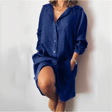 Klaudia | Elegante schicke Freizeitbluse – Dunkelblau
