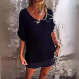 Klaudia | Elegantes zeitloses Top – Schwarz