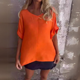 Klaudia | Elegantes zeitloses Top – Orange