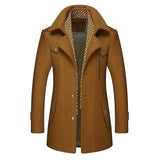 Leonard | Klassischer Winter Wollmantel für Herren – Braun