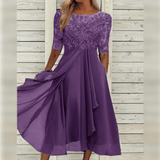 Damenkleid für Anlässe | Midilänge – Lila