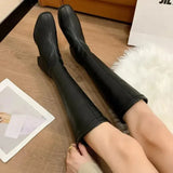 Kniehohe Stiefel mit elegantem Charme – Schwarz