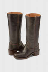 Kniehoher Schlupfstiefel - Jennifer – Dunkelbraun