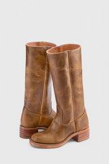 Kniehoher Schlupfstiefel - Jennifer – Hellbraun