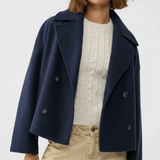 Kurze Zweireihige Jacke - Dorothea – Dunkelblau