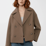 Kurze Zweireihige Jacke - Dorothea – Braun