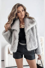 Kurzer Statement-Mantel - Riana – Grau