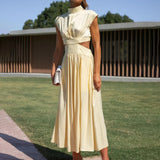 Amelia - Elegantes ärmelloses kleid – Hellgelb
