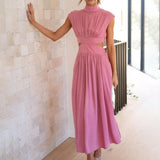 Amelia - Elegantes ärmelloses kleid – Rosa