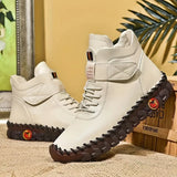 Handgefertigte Komfort Sneaker-Stiefel - Amara – Beige