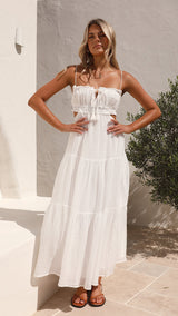 Hannah  | Leichtes Elegantes Kleid – Weiß