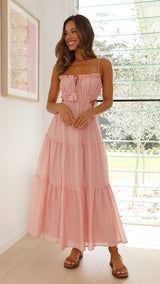 Hannah  | Leichtes Elegantes Kleid – Rosa