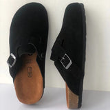 Unisex Pantoffeln aus veganem Leder – Handgefertigt & Komfortabel – Schwarz