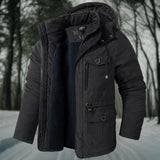 Warme herren-winterjacke mit wohlfühlfaktor – Schwarz
