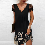 Kristine - Elegantes Midi-Kleid mit V-Ausschnitt – Blatt