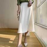 Annette | Seidensatin Mode Röcke – Beige