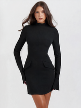 Elegantes Mini-Kleid im Regular Fit mit Spaghetti-Trägern – vielseitiges Sommerstyle – Schwarz