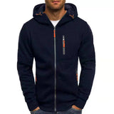 Sportliche Herren Strickjacke Mit Kapuze | Reißverschluss & Taschen – Blau