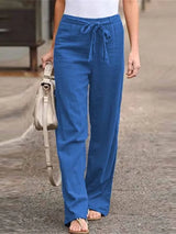 Cecilia - Damen Leinenhose – Blau