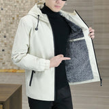 Xander - 2025 Mode Jacke mit Kapuze Windjacke – Grau