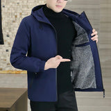 Xander - 2025 Mode Jacke mit Kapuze Windjacke – Blau