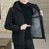 Xander - 2025 Mode Jacke mit Kapuze Windjacke – Schwarz