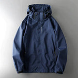 Herren-Winterjacke mit Wetterschutz | Kapuzenform – Marineblau