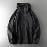Herren-Winterjacke mit Wetterschutz | Kapuzenform – Schwarz