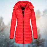Warmer und bequemer wintermantel - celes – Rot