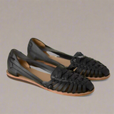 Bequeme Flache Sommer Sandalen für Damen – Schwarz