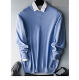 Hochwertige pullover für herren - stilvolle eleganz – Hellblau