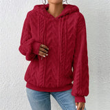 Lässiger - kapuzenpullover aus teddyfleece von sol l – Rot