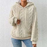 Lässiger - kapuzenpullover aus teddyfleece von sol l – Beige