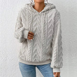 Lässiger - kapuzenpullover aus teddyfleece von sol l – Grau