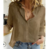 Maria | Festliche Bluse für Damen – Braun