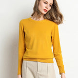 Langarm-Pullover Mit Rundhalsausschnitt - Katrin – Gelb