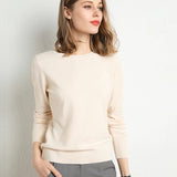 Langarm-Pullover Mit Rundhalsausschnitt - Katrin – Beige