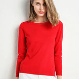 Langarm-Pullover Mit Rundhalsausschnitt - Katrin – Rot