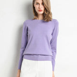 Langarm-Pullover Mit Rundhalsausschnitt - Katrin – Lila
