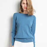 Langarm-Pullover Mit Rundhalsausschnitt - Katrin – Blau