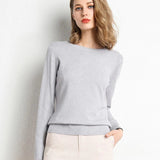 Langarm-Pullover Mit Rundhalsausschnitt - Katrin – Grau