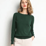 Langarm-Pullover Mit Rundhalsausschnitt - Katrin – Grün