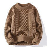 Langarm-Zopfmuster-Pullover - David – Braun
