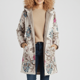 Lange Taillierte Kapuzenjacke - Philine – Weiß