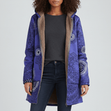 Lange Taillierte Kapuzenjacke - Philine – Lila