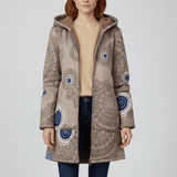 Lange Taillierte Kapuzenjacke - Philine – Grau