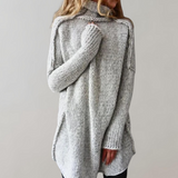 Pullover mit rollkragen - strickpullover damen – Grau