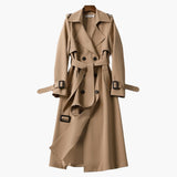 Langer Trenchcoat für Damen – Braun