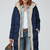 Langer Gesteppter Steppmantel - Alexa – Blau