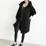CELINE | Langer Trenchcoat mit Kapuze – Stilvoll & Funktional – Schwarz